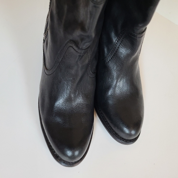 Frye Leslie Western Moto Leather Booties - Picture 4 of 9